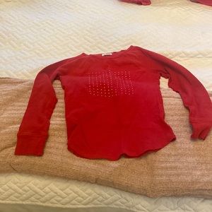Girls red sequence sweater from kid pic no damage